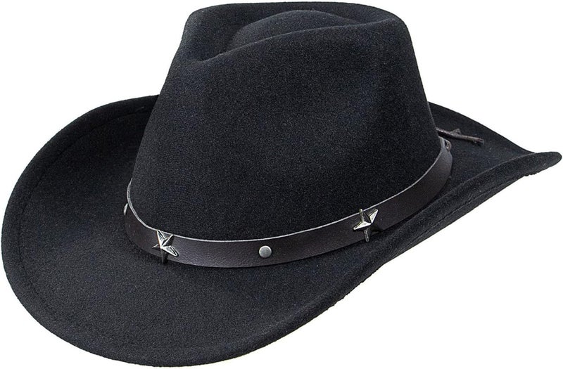 FGSS Kids Western Hats Boys Girls Cowboy Felt Fedora with Belt Buckle 3-7T - Image 1